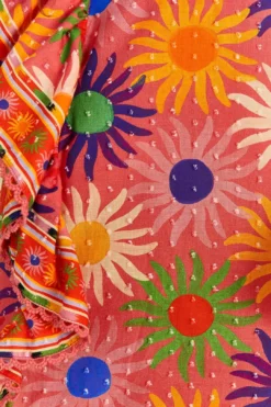 Farm Rio Coral Summer Sun Blouse 9 Farm Rio Coral Summer Sun Blouse -Farm Rio Shop 309447 05