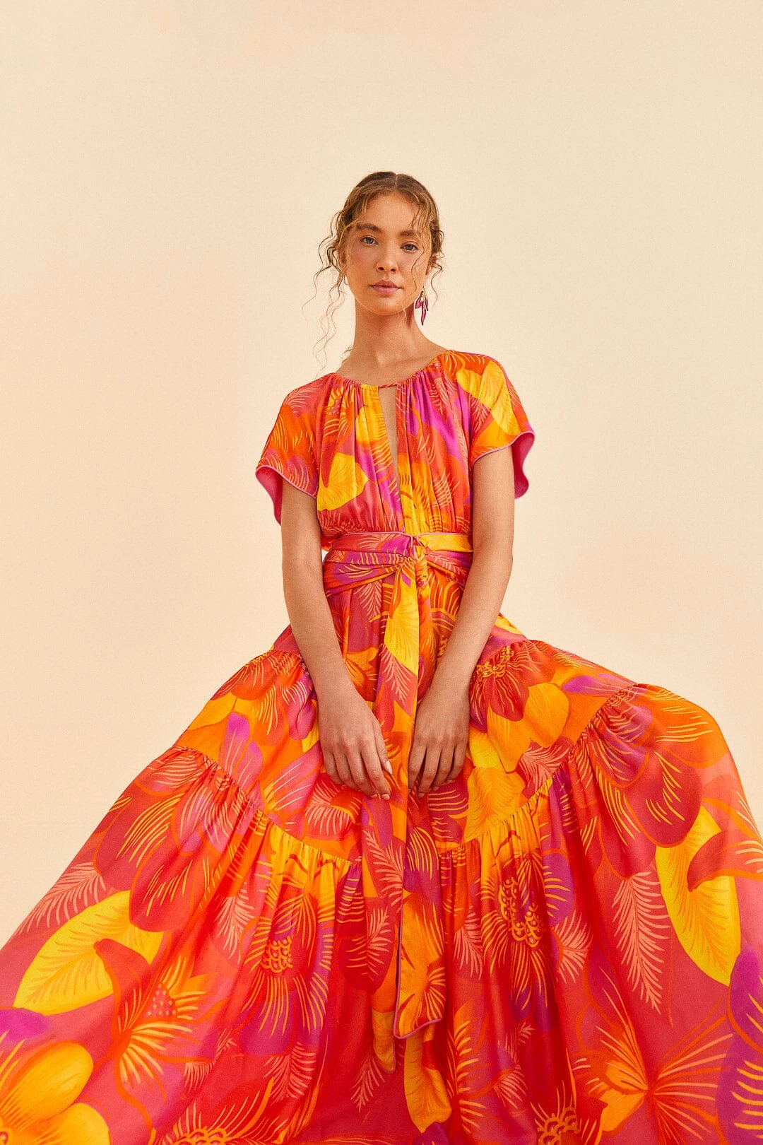 Farm Rio Summer Garden Ombre Lenzing™ Ecovero™ Viscose Maxi Dress 1 Farm Rio Summer Garden Ombre Lenzing™ Ecovero™ Viscose Maxi Dress