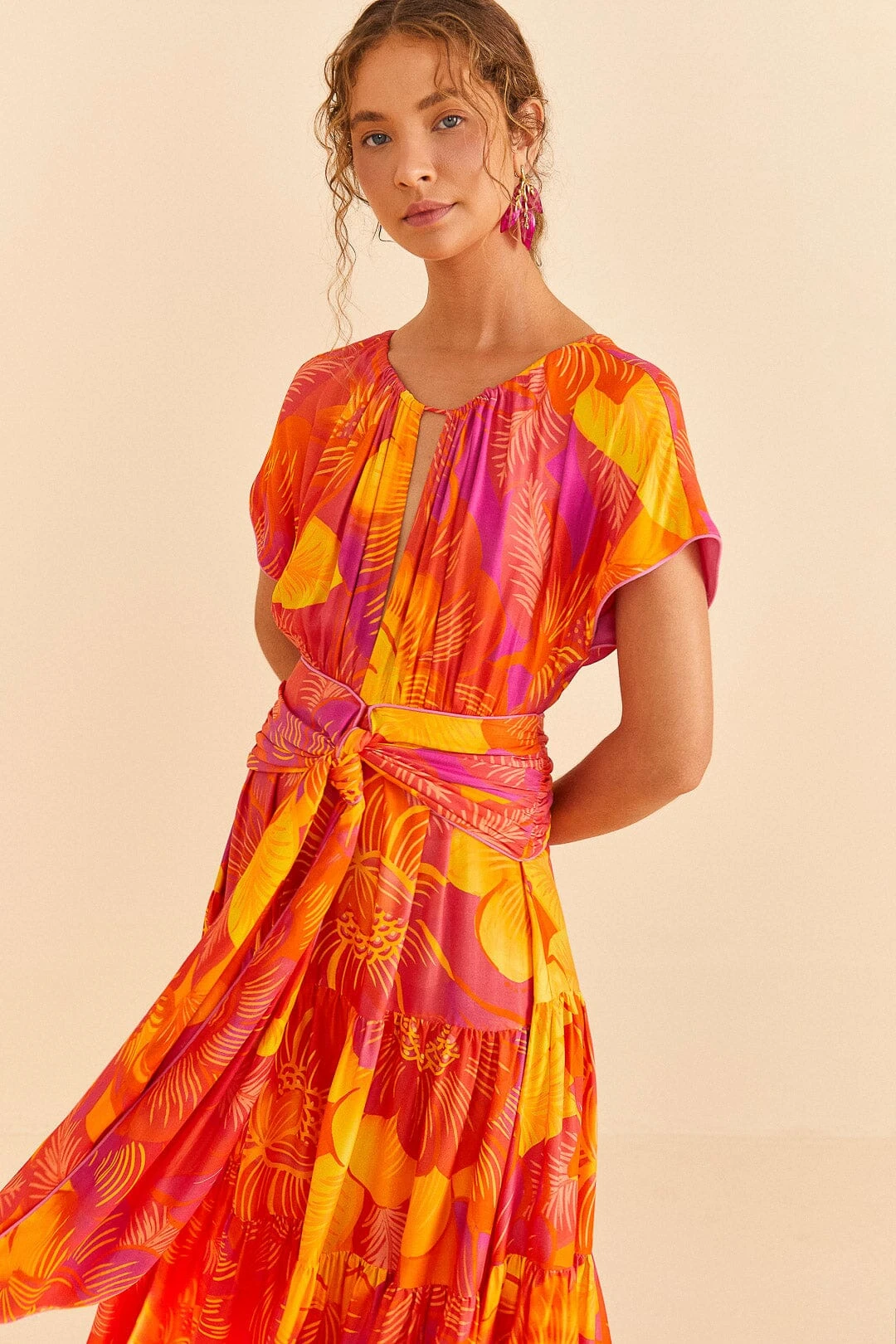 Farm Rio Summer Garden Ombre Lenzing™ Ecovero™ Viscose Maxi Dress 3 Farm Rio Summer Garden Ombre Lenzing™ Ecovero™ Viscose Maxi Dress - Image 3