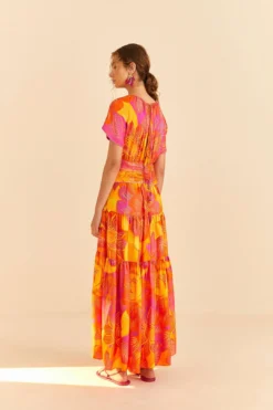Farm Rio Summer Garden Ombre Lenzing™ Ecovero™ Viscose Maxi Dress 9 Farm Rio Summer Garden Ombre Lenzing™ Ecovero™ Viscose Maxi Dress -Farm Rio Shop 309451 04
