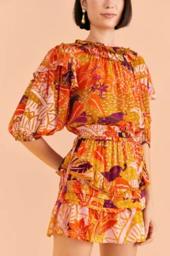 Farm Rio Beige Jungle Panther Mini Skirt -Farm Rio Shop 309452 03