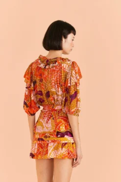 Farm Rio Beige Jungle Panther Mini Skirt -Farm Rio Shop 309452 04