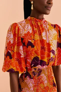 Farm Rio Beige Jungle Panther Lenzing™ Ecovero™ Viscose Mini Dress -Farm Rio Shop 309469 03