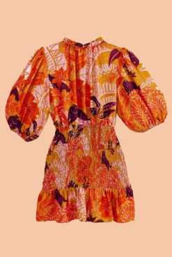 Farm Rio Beige Jungle Panther Lenzing™ Ecovero™ Viscose Mini Dress -Farm Rio Shop 309469 06