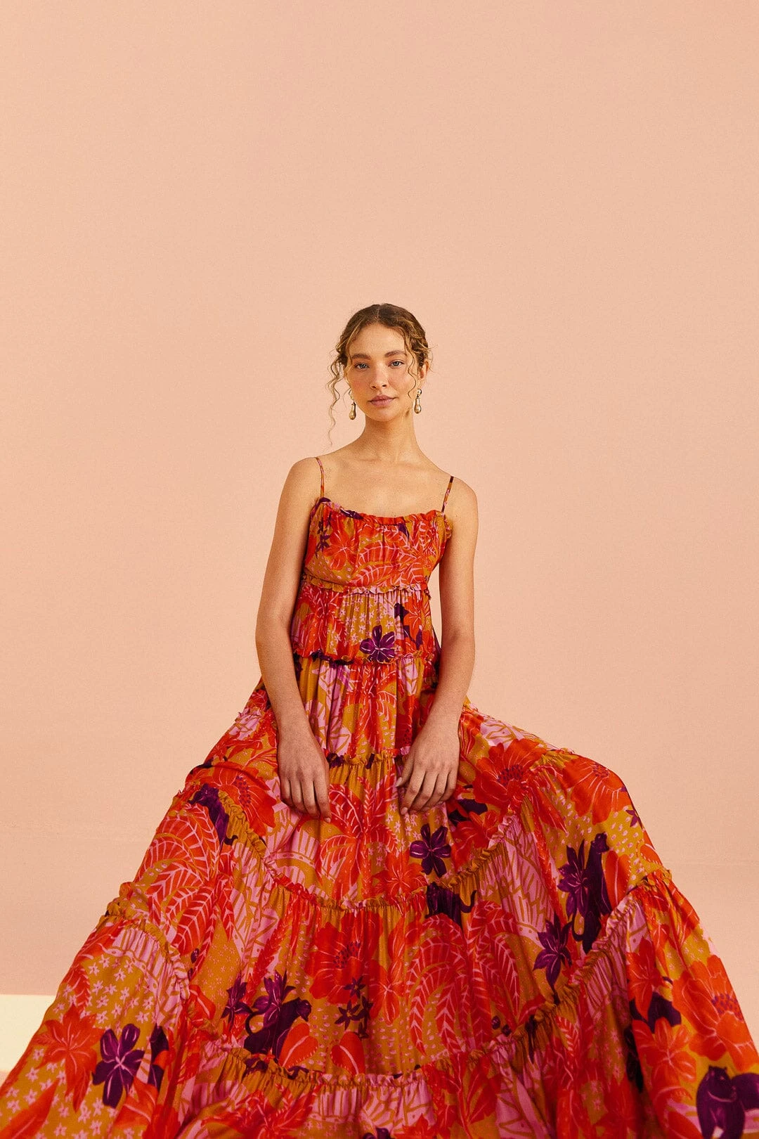 Farm Rio Beige Jungle Panther Lenzing™ Ecovero™ Viscose Maxi Dress 2 Farm Rio Beige Jungle Panther Lenzing™ Ecovero™ Viscose Maxi Dress - Image 2