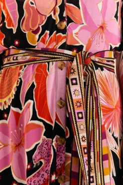 Farm Rio Black Enchanted Nature Midi Dress 10 Farm Rio Black Enchanted Nature Midi Dress -Farm Rio Shop 309488 05