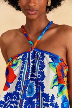 Farm Rio Off-White Flower Tapestry Blouse 7 Farm Rio Off-White Flower Tapestry Blouse -Farm Rio Shop 309502 03 scaled