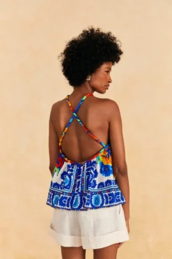 Farm Rio Off-White Flower Tapestry Blouse 8 Farm Rio Off-White Flower Tapestry Blouse -Farm Rio Shop 309502 04 scaled