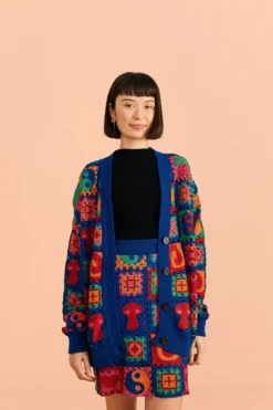 Farm Rio Crochet Icons Sweater Skirt