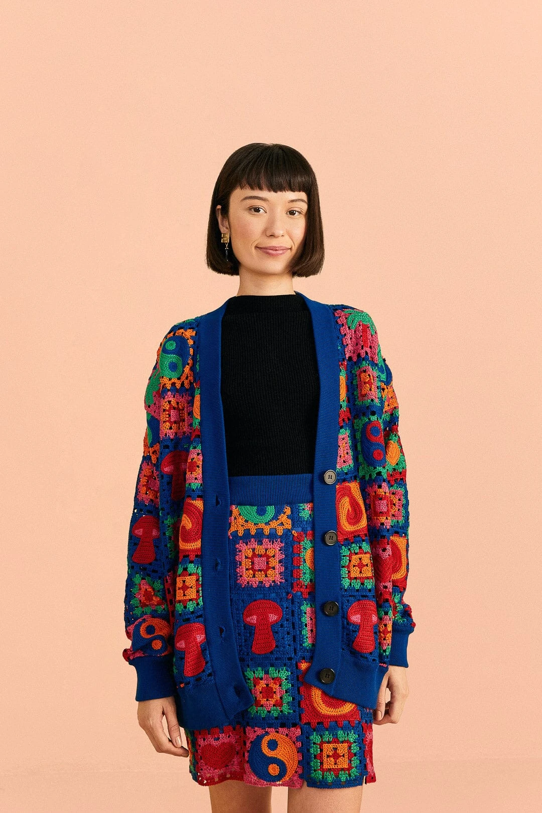 Farm Rio Crochet Icons Sweater Skirt 1 Farm Rio Crochet Icons Sweater Skirt