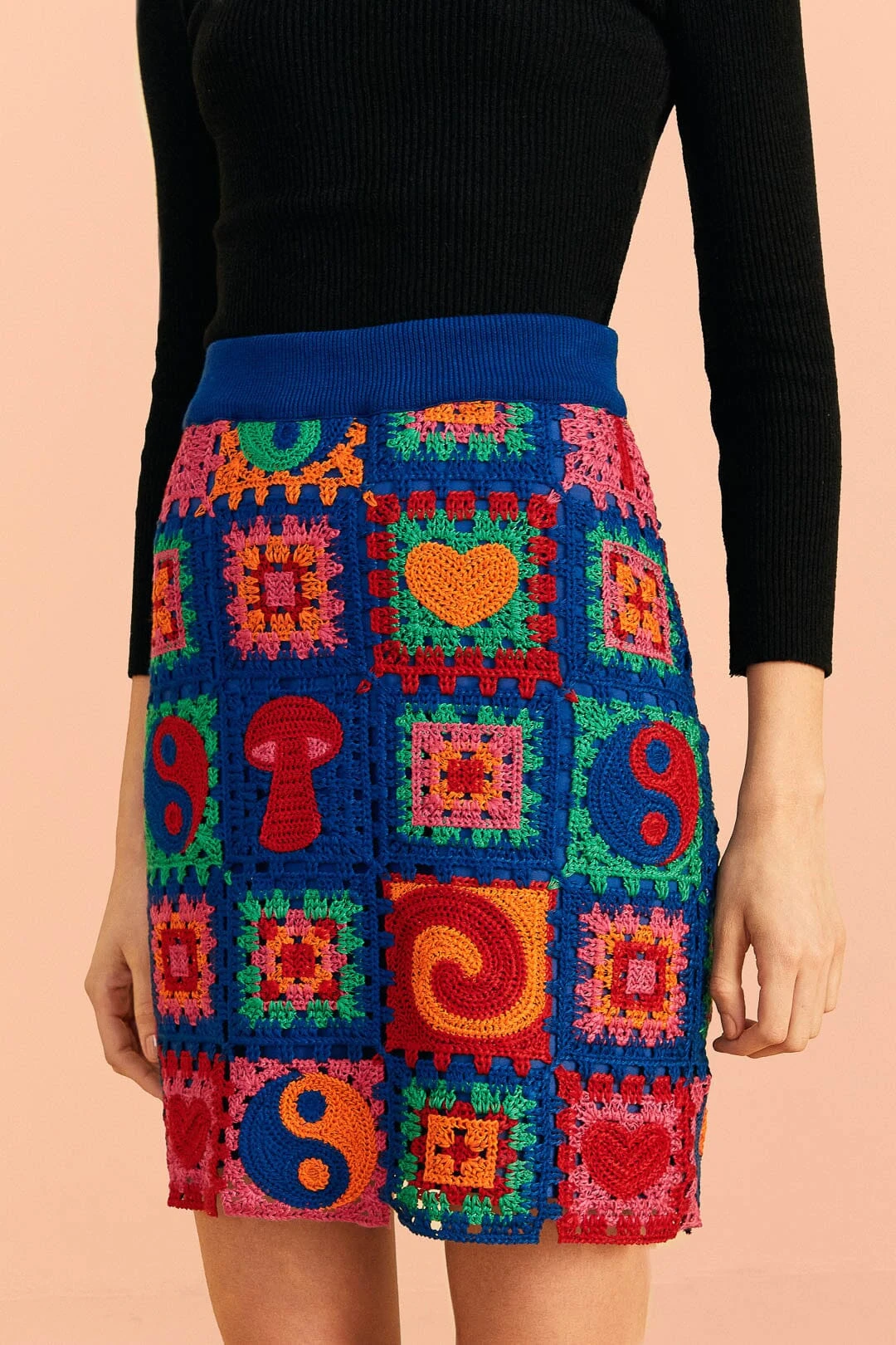 Farm Rio Crochet Icons Sweater Skirt 2 Farm Rio Crochet Icons Sweater Skirt - Image 2