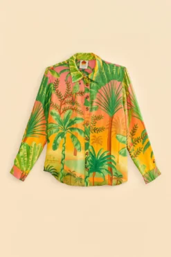 Farm Rio Sunrise Scenario Lenzing™ Ecovero™ Viscose Shirt -Farm Rio Shop 309571 06