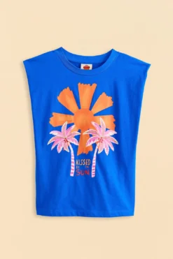 Farm Rio Blue Kissed By The Sun Organic Cotton T-Shirt 9 Farm Rio Blue Kissed By The Sun Organic Cotton T-Shirt -Farm Rio Shop 309573 05