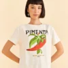 Farm Rio Off-White Peppers Organic Cotton T-shirt