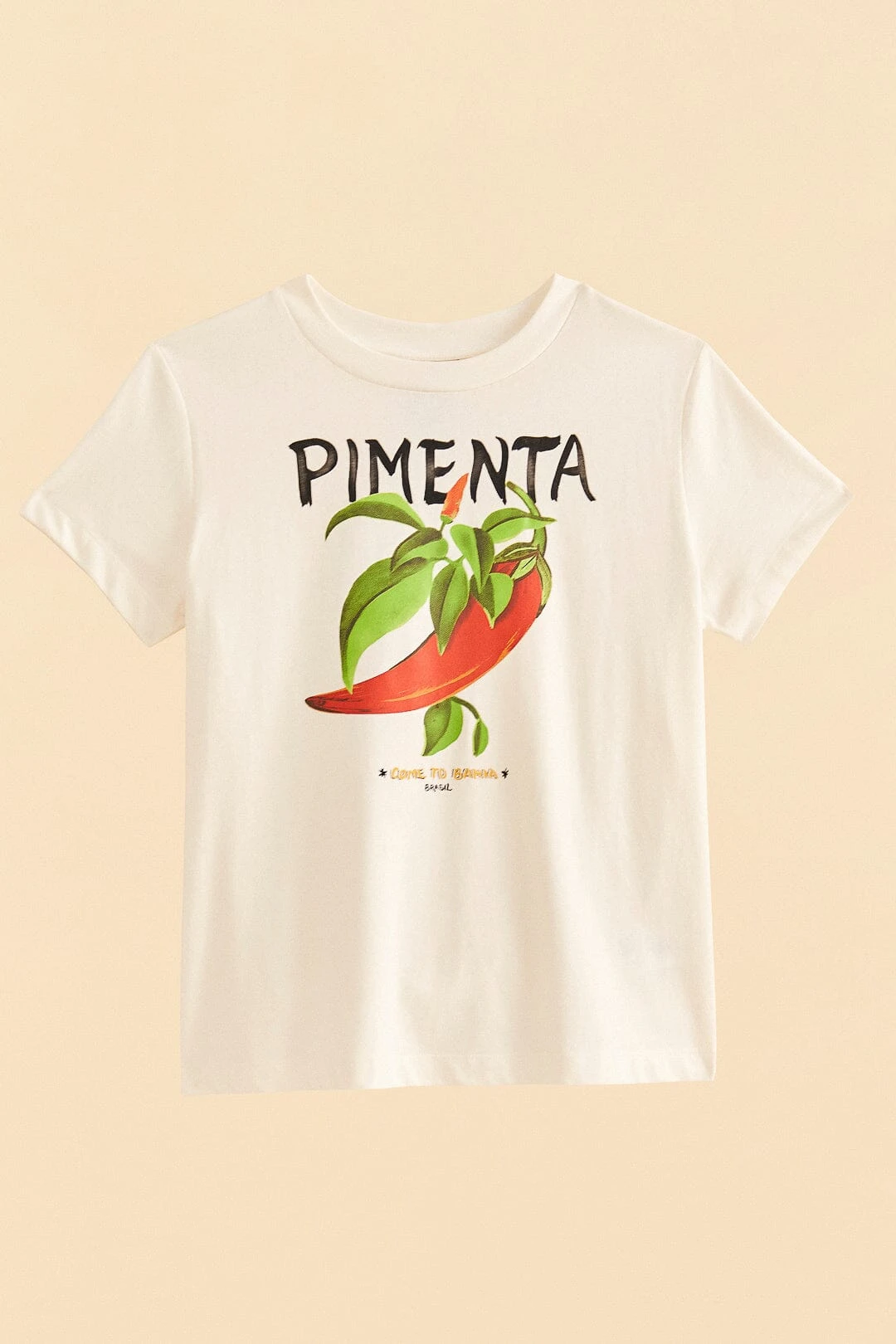 Farm Rio Off-White Peppers Organic Cotton T-shirt 5 Farm Rio Off-White Peppers Organic Cotton T-shirt - Image 5