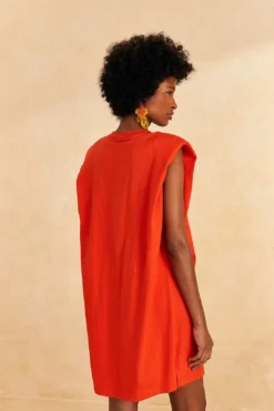 Farm Rio Red Brasil Mini T-Shirt Dress -Farm Rio Shop 309588 04