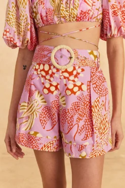Farm Rio Pink Mixed Lobsters Shorts -Farm Rio Shop 309611 03