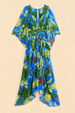 Farm Rio Blue Banana Leaves Maxi Dress -Farm Rio Shop 310131 06