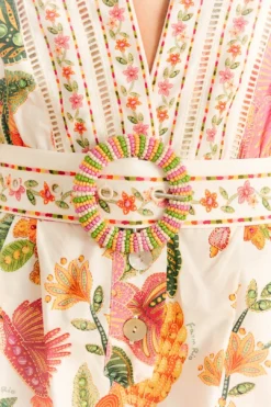 Farm Rio Off-White Macaw Bloom Organic Cotton Romper -Farm Rio Shop 310216 05