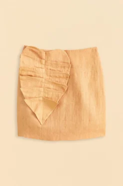 Farm Rio Beige Leaf Organic Cotton Mini Skirt 11 Farm Rio Beige Leaf Organic Cotton Mini Skirt -Farm Rio Shop 310279 06