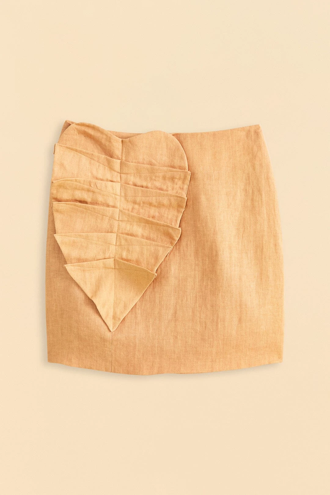 Farm Rio Beige Leaf Organic Cotton Mini Skirt 6 Farm Rio Beige Leaf Organic Cotton Mini Skirt - Image 6