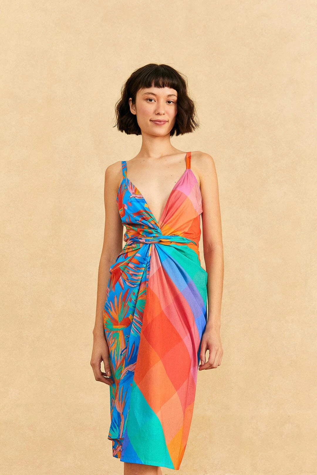 Farm Rio Blue Painted Birds Midi Cover-Up 2 Farm Rio Blue Painted Birds Midi Cover-Up - Image 2