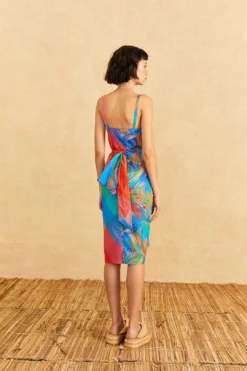 Farm Rio Blue Painted Birds Midi Cover-Up 9 Farm Rio Blue Painted Birds Midi Cover-Up -Farm Rio Shop 310553 04
