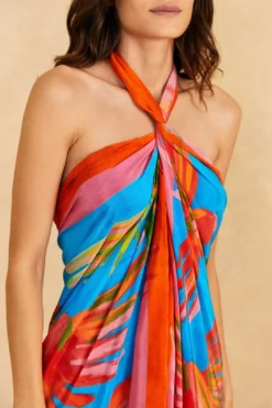 Farm Rio Blue Painted Birds Sarong -Farm Rio Shop 310554 03