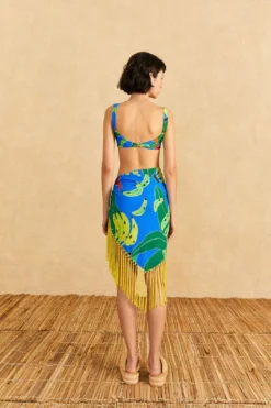 Farm Rio Blue Banana Leaves Sarong -Farm Rio Shop 310568 04