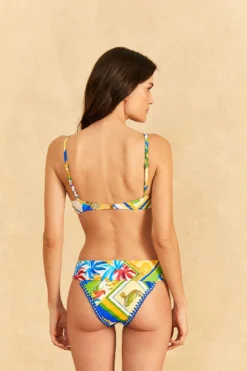 Farm Rio Bahia Mixed Scarves Underwire Bikini Top -Farm Rio Shop 310572 04