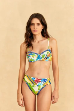 Farm Rio Bahia Mixed Scarves Bikini Bottom