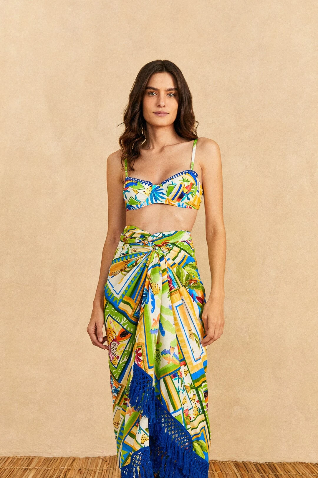 Farm Rio Bahia Mixed Scarves Sarong 2 Farm Rio Bahia Mixed Scarves Sarong - Image 2