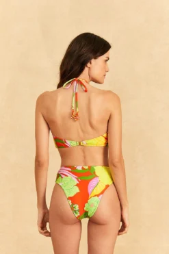 Farm Rio Red Neon Floral Bikini Bottom -Farm Rio Shop 310592 03
