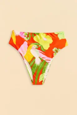 Farm Rio Red Neon Floral Bikini Bottom -Farm Rio Shop 310592 04