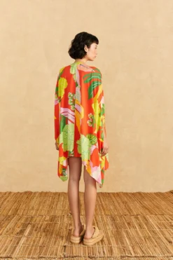 Farm Rio Red Neon Floral Kimono 9 Farm Rio Red Neon Floral Kimono -Farm Rio Shop 310593 04