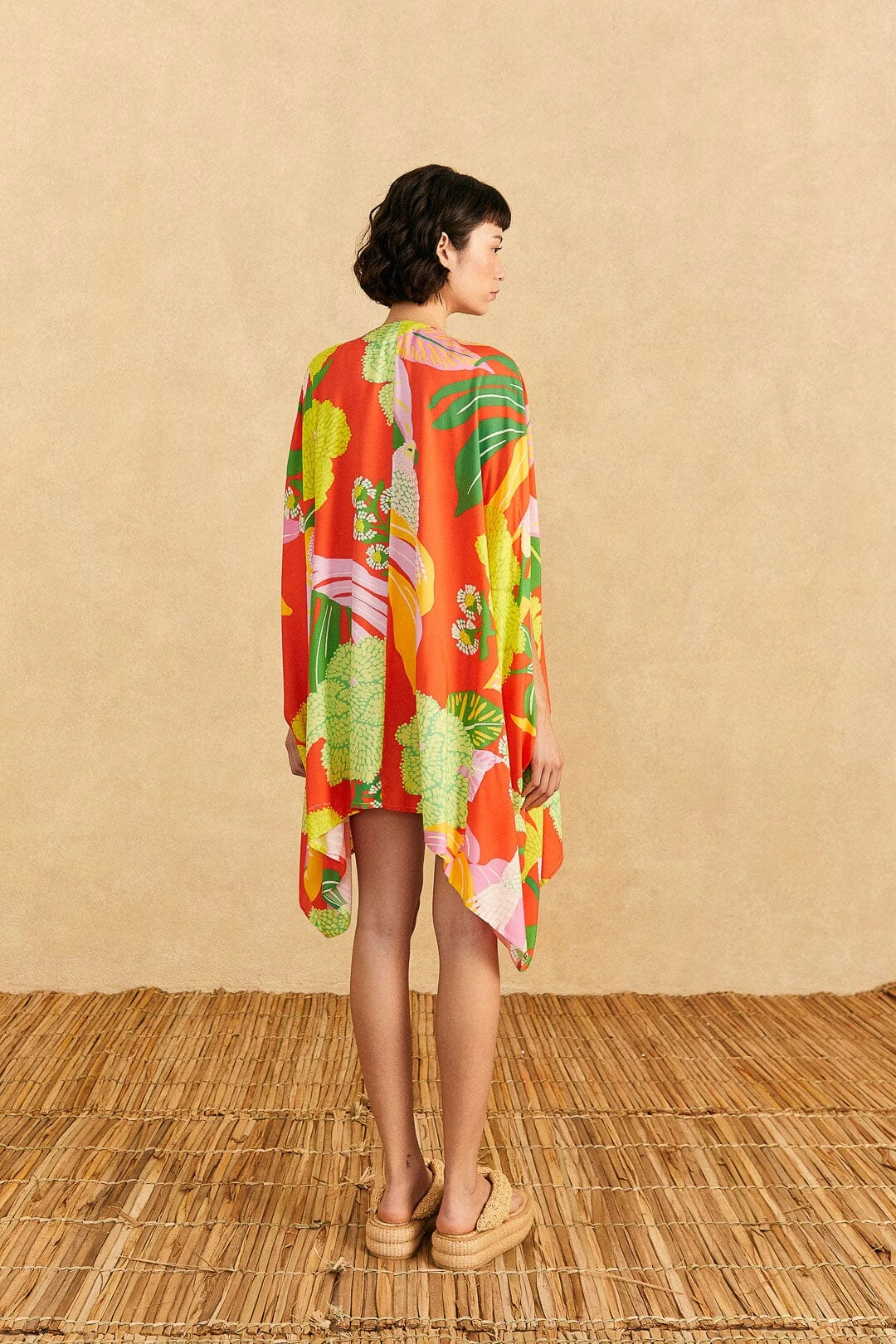 Farm Rio Red Neon Floral Kimono 4 Farm Rio Red Neon Floral Kimono - Image 4