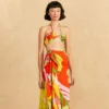 Farm Rio Red Neon Floral Sarong