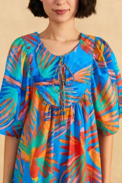 Farm Rio Blue Painted Birds Maxi Cover-Up 8 Farm Rio Blue Painted Birds Maxi Cover-Up -Farm Rio Shop 310595 03