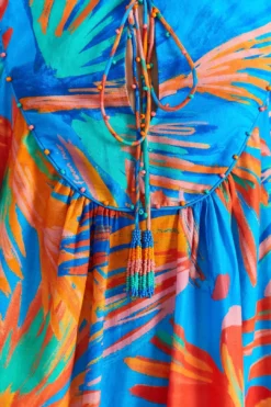 Farm Rio Blue Painted Birds Maxi Cover-Up 10 Farm Rio Blue Painted Birds Maxi Cover-Up -Farm Rio Shop 310595 05