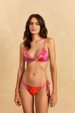 Farm Rio Romantic Garden & Leopard Pop Bikini Top