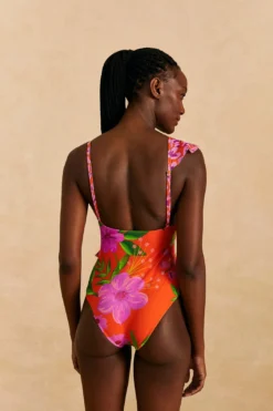 Farm Rio Romantic Garden & Leopard Pop One-Piece Swimsuit -Farm Rio Shop 310615 03