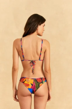 Farm Rio Blue Floral Tropical & Colorful Stripes Bikini Bottom 8 Farm Rio Blue Floral Tropical & Colorful Stripes Bikini Bottom -Farm Rio Shop 310623 04