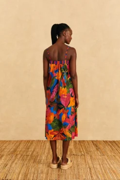 Farm Rio Blue Floral Tropical & Colorful Stripes Cover-Up 9 Farm Rio Blue Floral Tropical & Colorful Stripes Cover-Up -Farm Rio Shop 310625 04