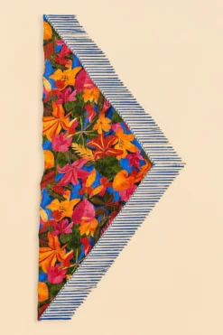 Farm Rio Blue Floral Tropical & Colorful Stripes Sarong 10 Farm Rio Blue Floral Tropical & Colorful Stripes Sarong -Farm Rio Shop 310627 04