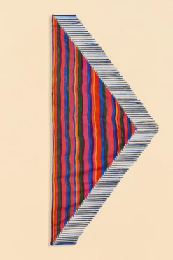 Farm Rio Blue Floral Tropical & Colorful Stripes Sarong 11 Farm Rio Blue Floral Tropical & Colorful Stripes Sarong -Farm Rio Shop 310627 05