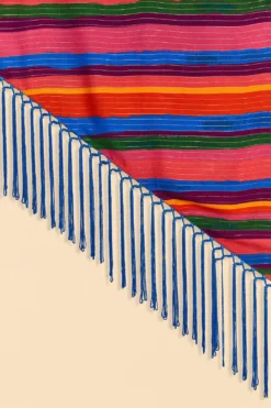 Farm Rio Blue Floral Tropical & Colorful Stripes Sarong 13 Farm Rio Blue Floral Tropical & Colorful Stripes Sarong -Farm Rio Shop 310627 07