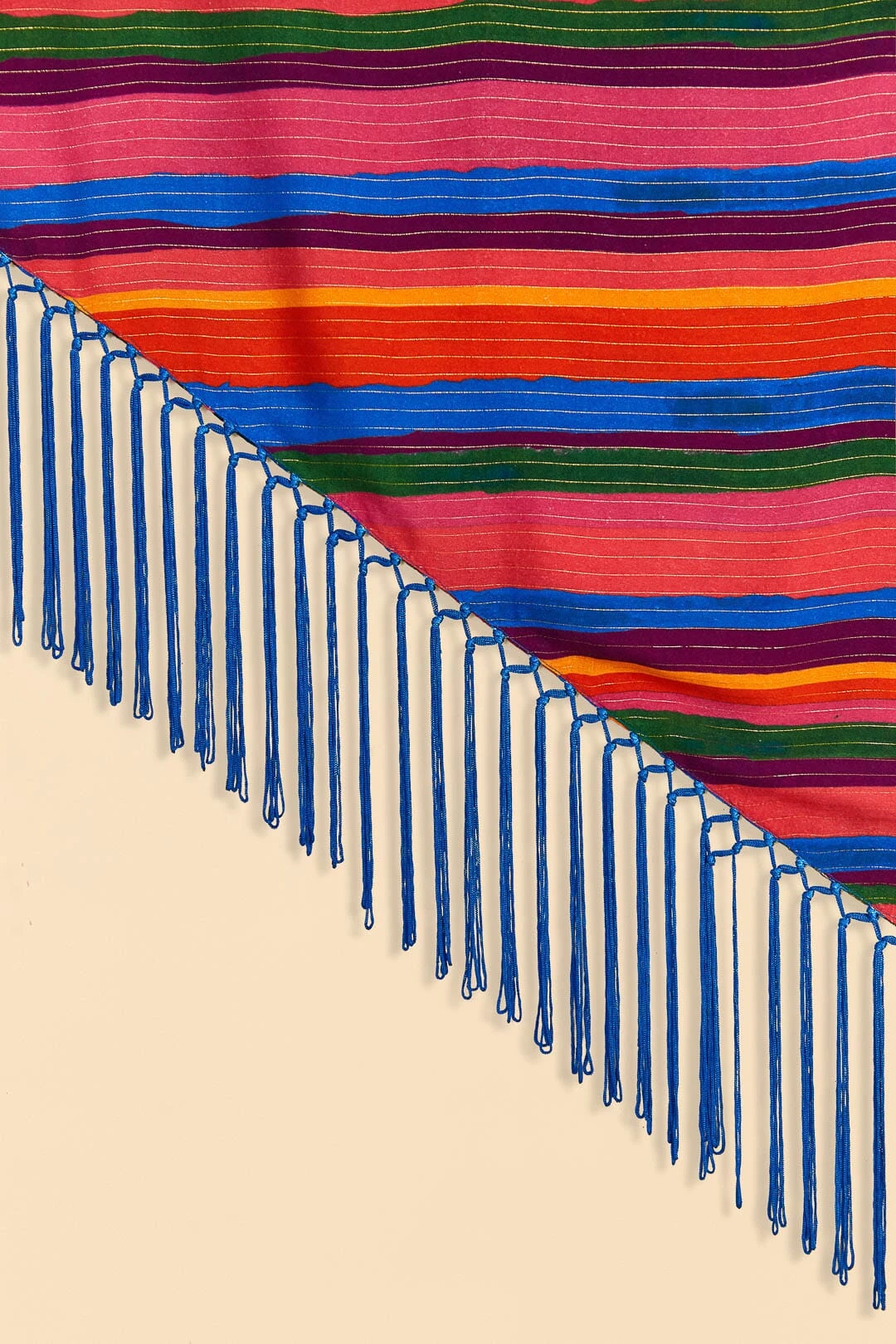 Farm Rio Blue Floral Tropical & Colorful Stripes Sarong 7 Farm Rio Blue Floral Tropical & Colorful Stripes Sarong - Image 7