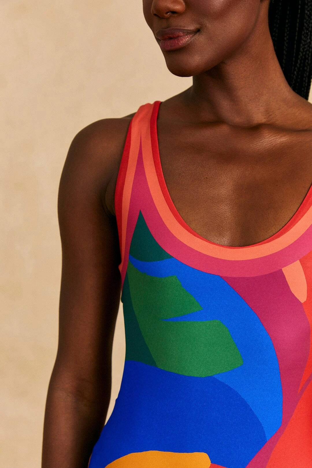 Farm Rio Colorful Leaves One-Piece Swimsuit 2 Farm Rio Colorful Leaves One-Piece Swimsuit - Image 2