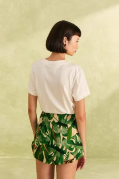 Farm Rio Tropical Leaves Shorts -Farm Rio Shop 310644 04