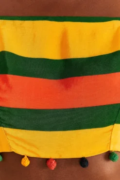 Farm Rio Yellow, Green & Red Striped Crop Top -Farm Rio Shop 310659 05 scaled